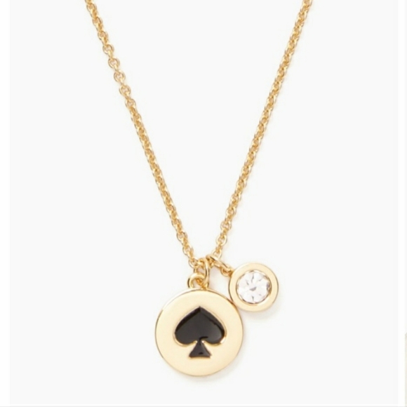 kate spade Jewelry - Kate Spade Gold Spot the Spade Black Logo New